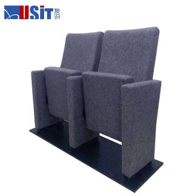 USIT 2018 new design gas spring lift up full upholstery auditoirum theater chair