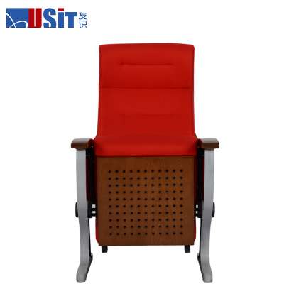 China manufacturer aluminum wood theater chair